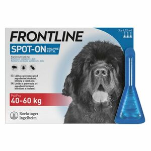 FRONTLINE Spot-On pre psy XL (40-60 kg) 4, 02 ml 3 pipety vyobraziť