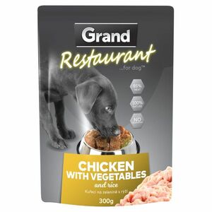 GRAND Restaurant kuracie na zelenine vrecko pre psov 300 g vyobraziť