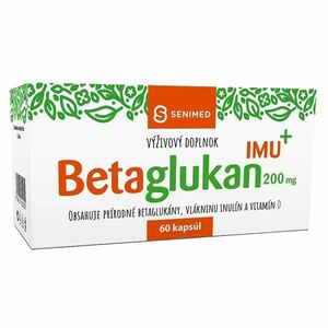SENIMED Betaglukan 200 mg IMU+ s vlákninou a vitamínom D 60 kapsúl vyobraziť