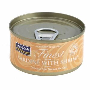 FISH4CATS Finest sardinka s krevetami konzerva pre mačky 70 g vyobraziť