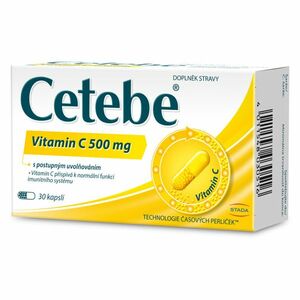 CETEBE Vitamín C 500 mg s postupným uvoľňovaním 30 kapsúl vyobraziť