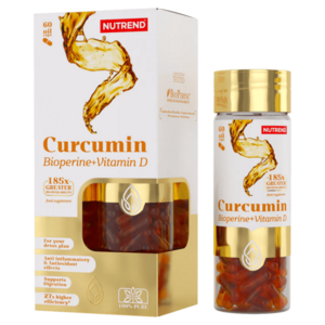 NUTREND Curcumin + bioperine + vitamin D 60 kapslí vyobraziť