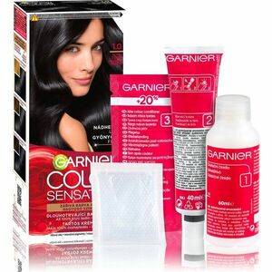 Garnier Color Sensation farba na vlasy odtieň 1.0 Onyx Black 1 ks vyobraziť