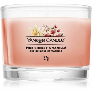 Yankee Candle Pink Cherry & Vanilla votívna sviečka glass 37 g vyobraziť