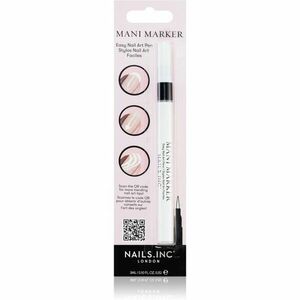 Nails Inc. Mani Marker ozdobný lak na nechty v aplikačnom pere odtieň White 3 ml vyobraziť