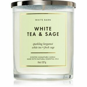 Bath & Body Works White Tea & Sage vonná sviečka 227 g vyobraziť