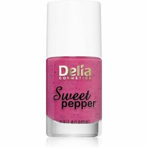 Delia Cosmetics Sweet Pepper Black Particles lak na nechty odtieň 08 Berry 11 ml vyobraziť