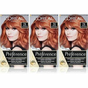 L’Oréal Paris Préférence farba na vlasy 7.4 Mango Copper(výhodné balenie) odtieň vyobraziť