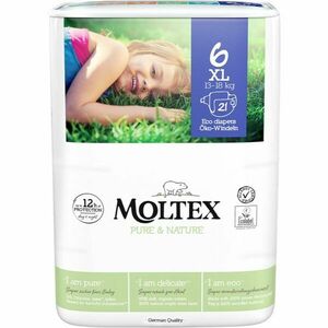 Moltex Pure & Nature XL Size 6 jednorazové EKO plienky 13-18 kg 21 ks vyobraziť