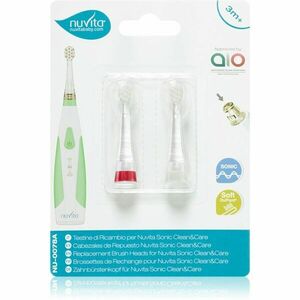 Nuvita Sonic Clean&Care Replacement Brush Heads náhradné hlavice pre sonickú zubnú kefku na baterky pre bábätká Sonic Clean&Care Small Red/White 3 m+ vyobraziť