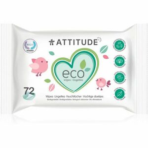Attitude Eco vlhčené obrúsky bez vône 72 ks vyobraziť
