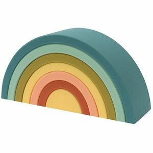 O.B Designs Silicone Rainbow Stacker skladacia dúha Blueberry 10m+ 1 ks vyobraziť
