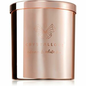 Crystallove Golden Scented Candle Citrine & White Tea vonná sviečka 220 g vyobraziť