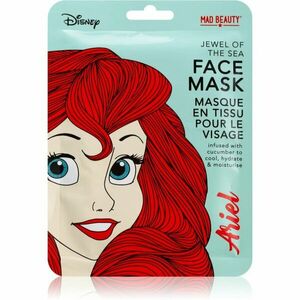 Mad Beauty Disney Princess Ariel hydratačná plátienková maska s výťažkami z uhorky 25 ml vyobraziť