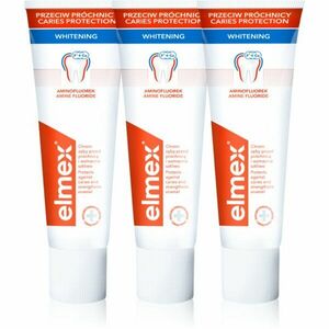 Elmex Caries Protection Whitening bieliaca zubná pasta s fluoridom 3x75 ml vyobraziť