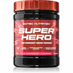 Scitec Nutrition Superhero podpora športového výkonu s kofeínom príchuť Wild Raspberry 285 g vyobraziť