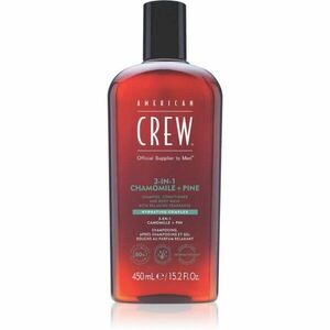American Crew 3 in 1 Chamimile + Pine 3 v 1 šampón, kondicionér a sprchový gél pre mužov 450 ml vyobraziť