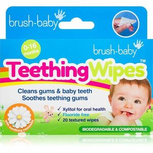 Brush Baby Applemint obrúsky na zuby pre deti 20 ks vyobraziť