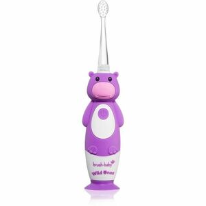 Brush Baby WildOnes WildOne elektrická zubná kefka + 2 náhradné hlavice pre deti Hippo 1 ks vyobraziť