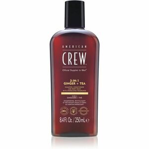 American Crew 3 in 1 Ginger + Tea 3 v 1 šampón, kondicionér a sprchový gél pre mužov 250 ml vyobraziť