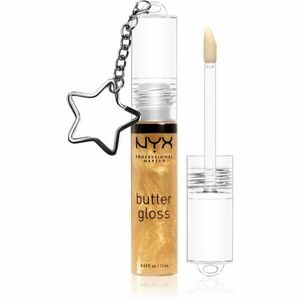 NYX Professional Makeup Butter Gloss lesk na pery (limitovaná edícia) odtieň 25k Gold + Keychain 13 ml vyobraziť
