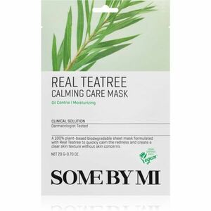 Some By Mi Clinical Solution Teatree Calming Care Mask upokojujúca plátienková maska pre problematickú pleť, akné 20 g vyobraziť