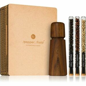 .pepper..field Sada skúmaviek s Kampotským čiernym korením so skandinávským mlynčekom darčeková sada v krabičke II. 3x10 g vyobraziť