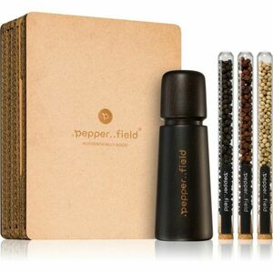 .pepper..field Sada skúmaviek s Kampotským čiernym korením so skandinávským mlynčekom darčeková sada Black(v krabičke) II. vyobraziť