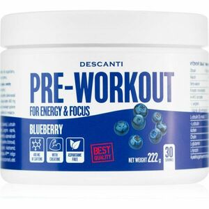 Descanti Pre Workout podpora športového výkonu príchuť Blueberry 222 g vyobraziť