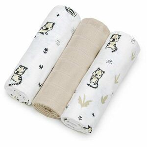T-TOMI TETRA Cloth Diapers HIGH QUALITY látkové plienky Tigers70x70 cm 3 ks vyobraziť