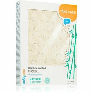 BabyOno Take Care Bamboo Knitted Blanket deka Ecru 75x100 cm vyobraziť