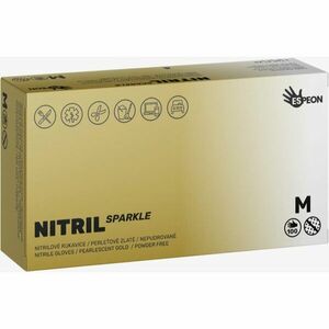 Espeon Nitril Sparkle Pearlescent Gold nitrilové nepudrované rukavice veľkosť M 2x50 ks vyobraziť