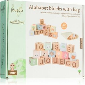 Jouéco The Wildies Family Alphabet Blocks with Bag kocky z dreva 12 m+ 30 ks vyobraziť