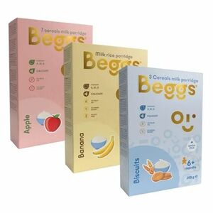 BEGGS Mix kaši s plnotučným mliekom 3 x 200 g vyobraziť