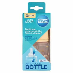 CANPOL BABIES Antikoliková fľaša EasyStart MOUNTAINS béžová 120 ml vyobraziť
