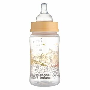 CANPOL BABIES Antikoliková fľaša EasyStart MOUNTAINS béžová 240 ml vyobraziť