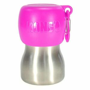 KONG Stainless Steel H2O Cestovná fľaša pre psov ružová 280 ml vyobraziť