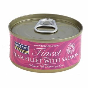 FISH4CATS Konzerva pro kočky Finest tuňák s lososem 70 g vyobraziť