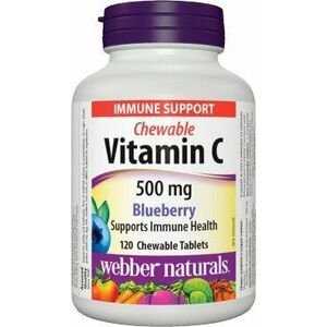 WEBBER NATURALS Vitamín C 500 mg čučoriedka, cmúľacie 120 tabliet vyobraziť