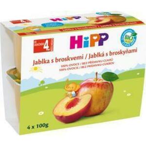 HIPP BIO Jablká s broskyňami 4 x 100 g vyobraziť