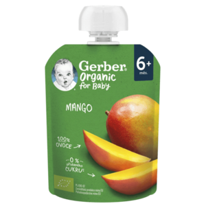 GERBER Organic vrecko mango 100% BIO 6m+ 16 x 90 g vyobraziť