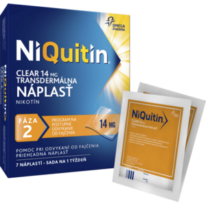 NIQUITIN Clear Transdermálna náplasť 7 x 14 mg vyobraziť