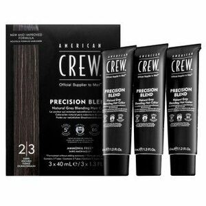 American Crew Precision Blend Natural Gray Coverage farba na vlasy pre mužov Dark 3 x 40 ml vyobraziť