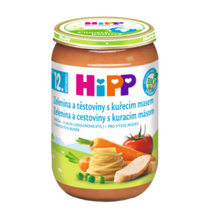 HIPP Príkrm Cestoviny kura so zeleninou detské menu 220 g vyobraziť