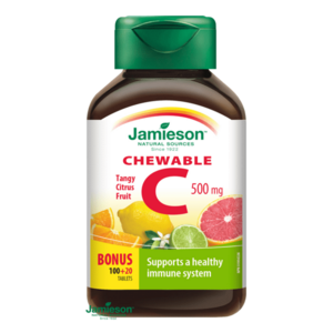 JAMIESON Vitamín C 500 mg tablety na cmúľanie s príchuťou citrusového ovocia, 120 tabliet vyobraziť