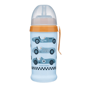 CANPOL BABIES Športová fľaša s silikónovým nepretekajúcim slamkou Autá svetlo modrá 350 ml 350 ml vyobraziť