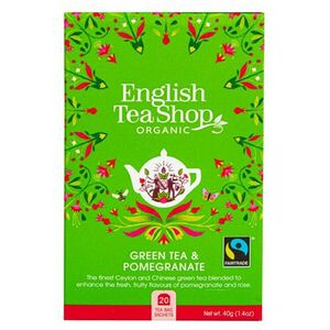 ENGLISH TEA SHOP Zelený čaj s granátovým jablkom BIO 20 x 2 g vyobraziť