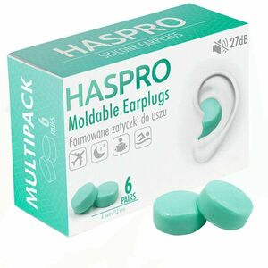 HASPRO Mold6 silikónové špuntíky do uší, mätové 6 párov 6 x 2 ks vyobraziť
