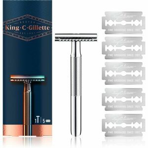 Gillette King C. Double Edge holiaci strojček + žiletky 5 ks 1 ks vyobraziť