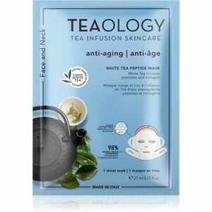 Teaology White Tea Peptide Mask plátenná maska pre intenzívne vypnutie a rozjasnenie pleti 21 ml vyobraziť